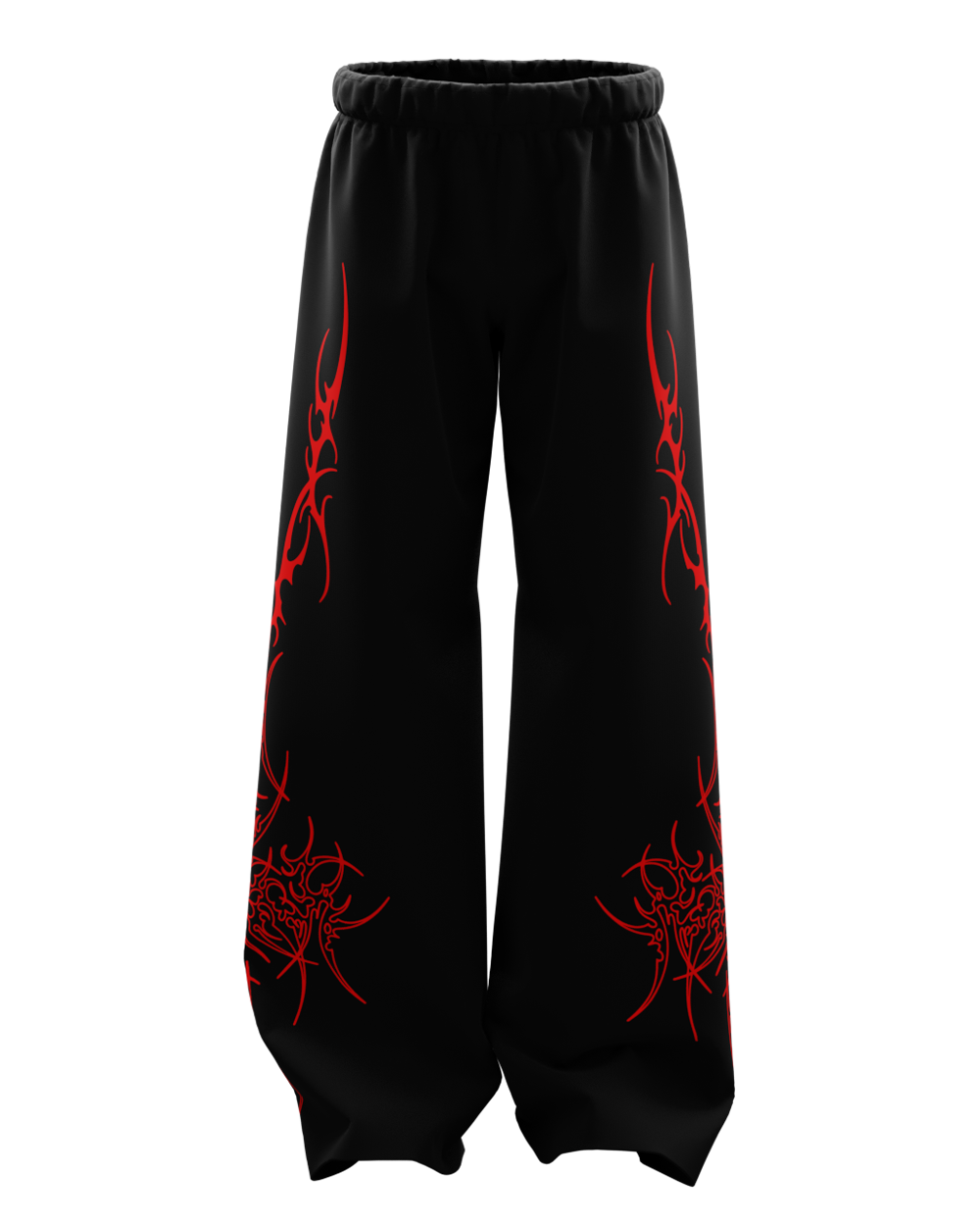 Bloodsigil Black Unisex Straight Fit Baggy Pants