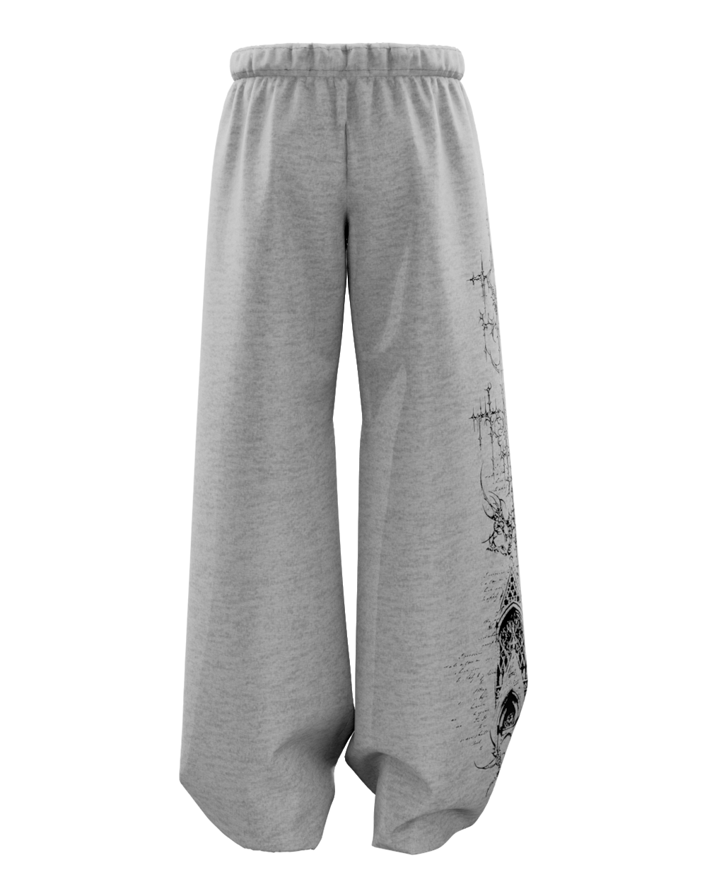 Scripture Grey Unisex Straight Fit Baggy Pants
