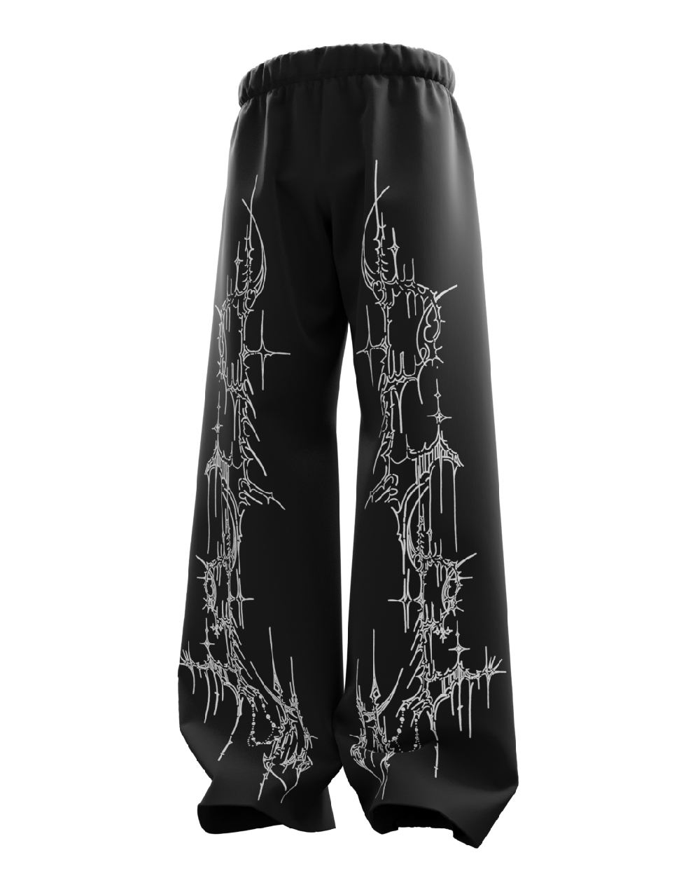 Sigilborn Black Unisex Straight Fit Baggy Pants