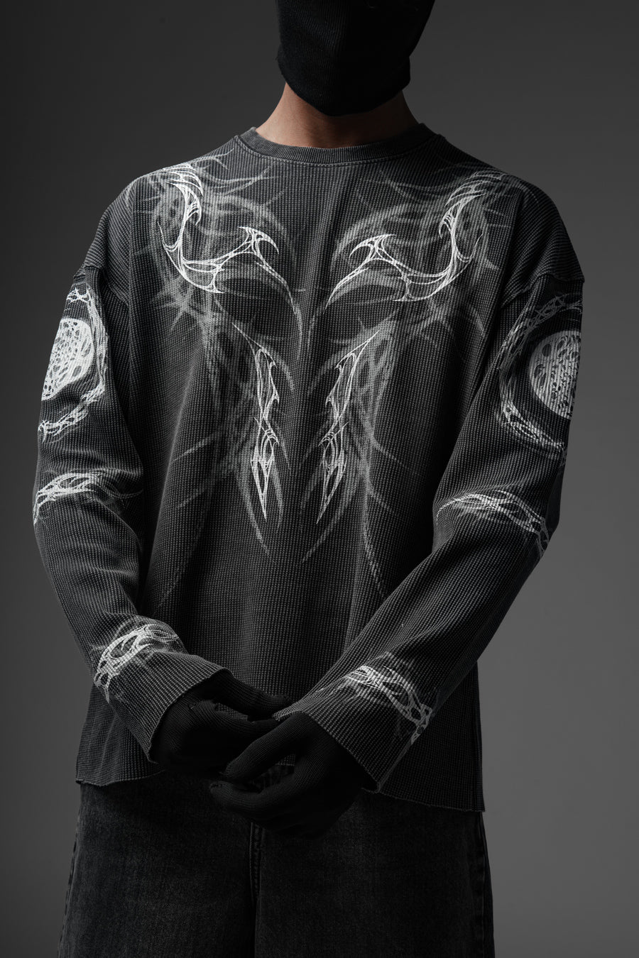 Malevolent Body - Waffle Fabric Full Sleeve T-shirt