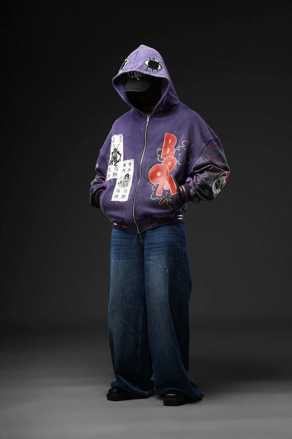 Paranorman - Purple Washed Patch-worked Jacket